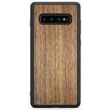 Funda de madera para teléfono Samsung S10 de nogal americano