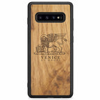 Venice Lion Samsung S10 Ancient Wood Phone Case