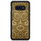 Tribal Mask Samsung S10 Edge Wood Phone Case