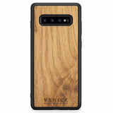 Venecia Lettering Samsung S10 Plus Carcasa de madera para teléfono