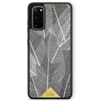 Samsung Galaxy S20 Black Frame Skeleton Leaves Phone Case