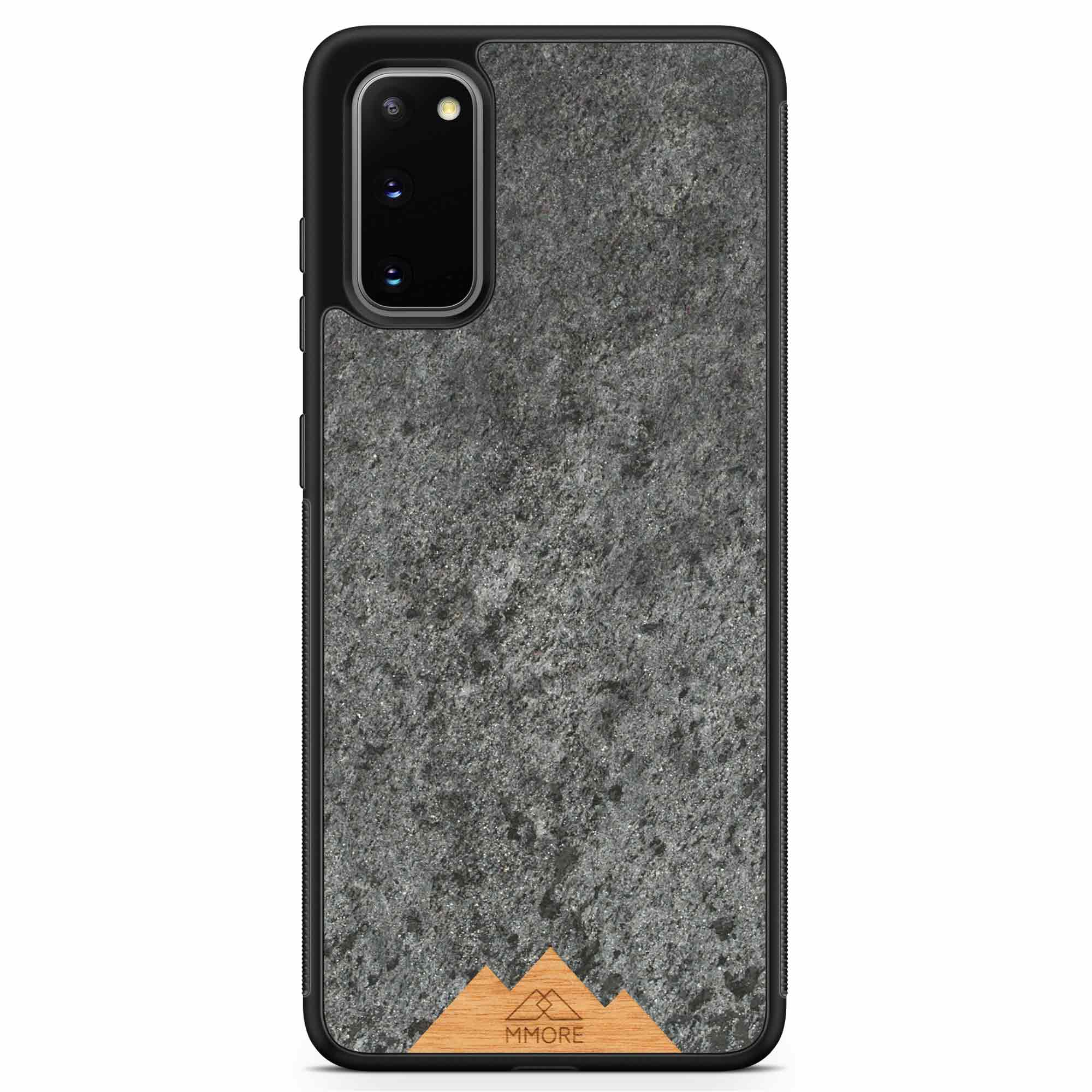 Samsung S20 Black Frame Phone Case Mountain Stone