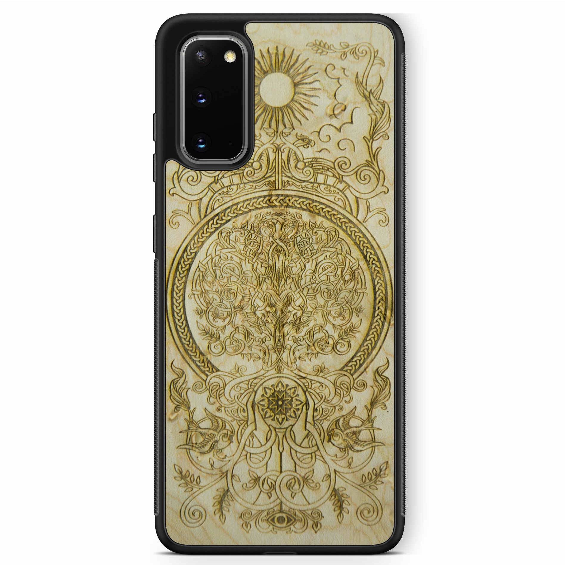 Tree of Life Samsung S20 Wooden Phone Case