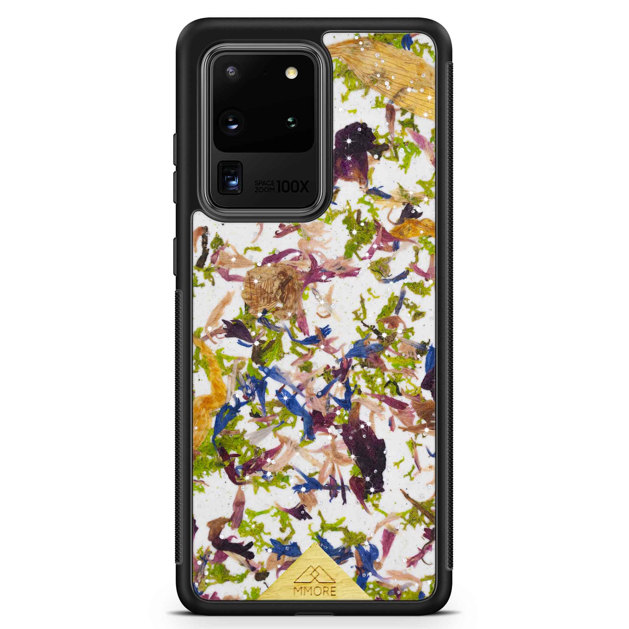 Samsung S20 Ultra Black Phone Case Crystal Meadow