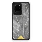 Samsung Galaxy S20 Ultra Black Frame Skeleton Leaves Phone Case
