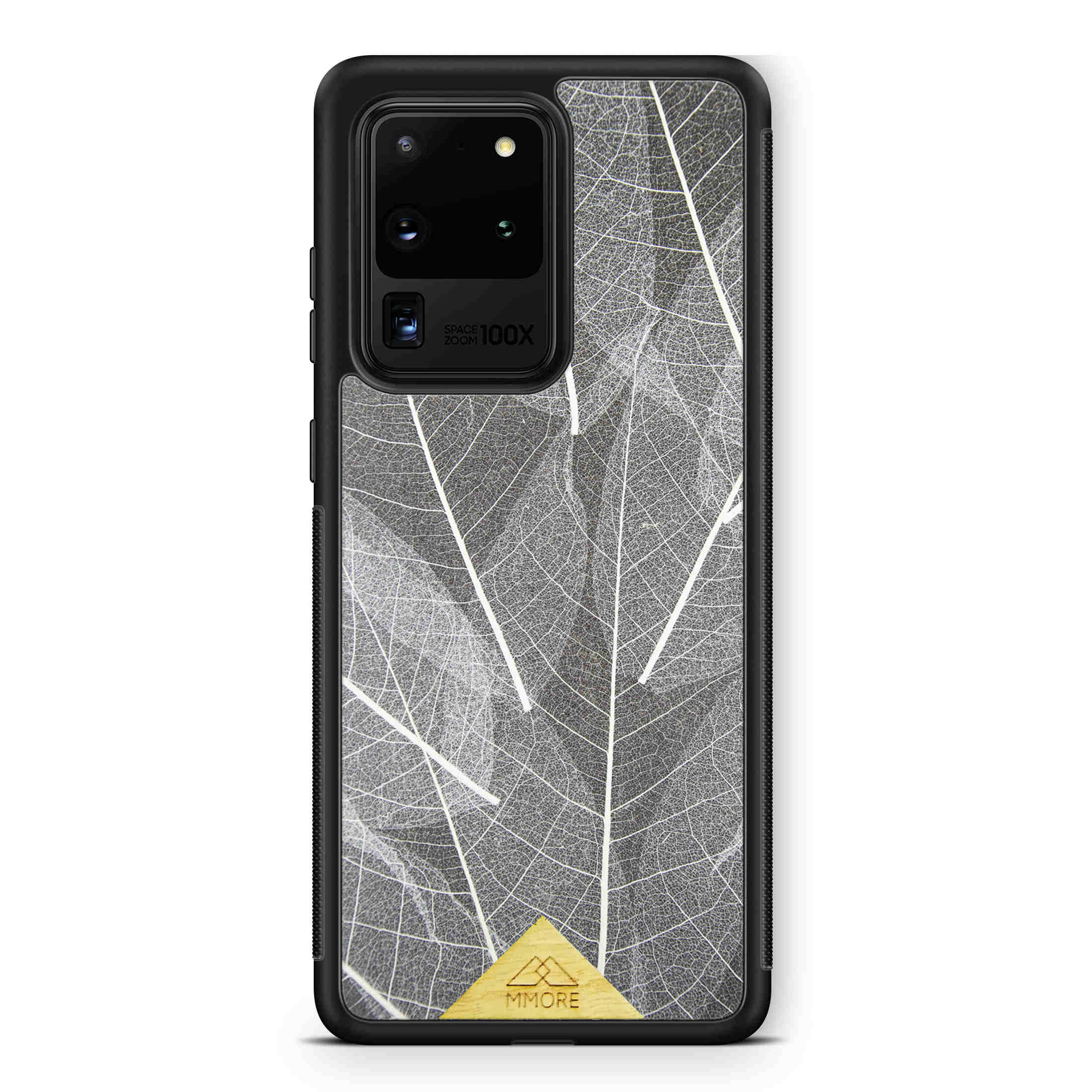 Samsung Galaxy S20 Ultra Black Frame Skeleton Leaves Phone Case