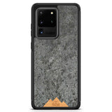 Samsung S20 Ultra Black Frame Phone Case Mountain Stone