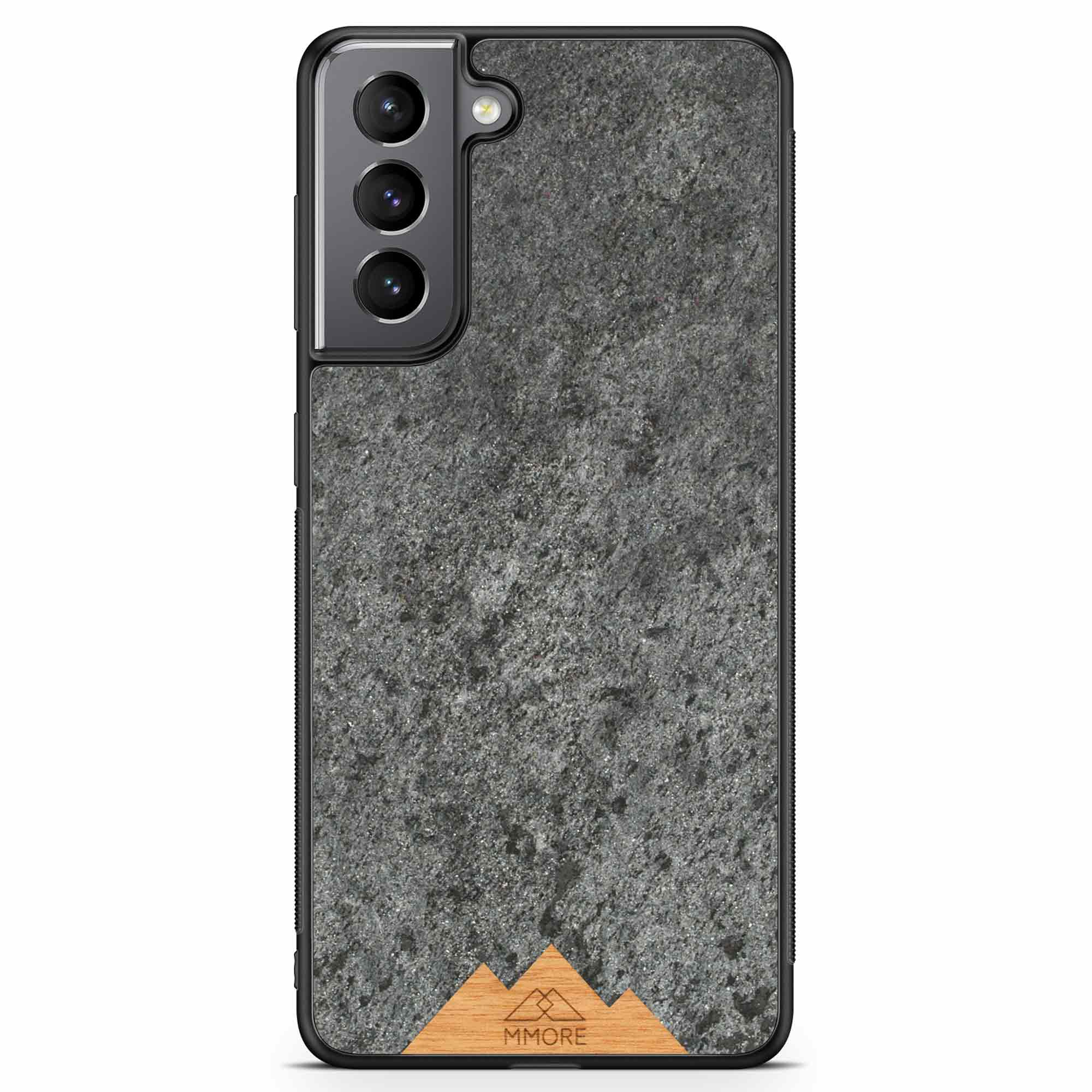 Samsung S21 Black Frame Phone Case Mountain Stone