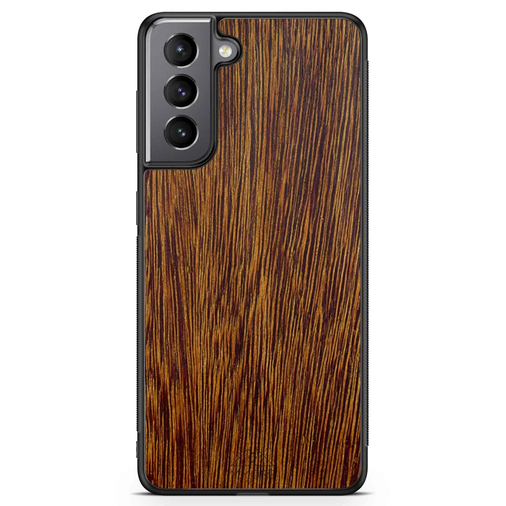 Custodia per cellulare Samsung S21 in legno Sucupira