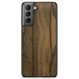 Caja del teléfono Samsung S21 de madera de ziricote