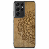 Чехол для телефона Samsung S21 Ultra с гравировкой Mandala