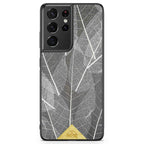 Samsung Galaxy S21 Ultra Black Frame Skeleton Leaves Phone Case