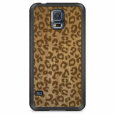 Cheetah Print Samsung S5 Wood Phone Case