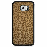 Funda de madera para teléfono Samsung S6 con estampado de guepardo