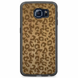 Samsung S6 Edge Holz-Handyhülle mit Cheetah-Print