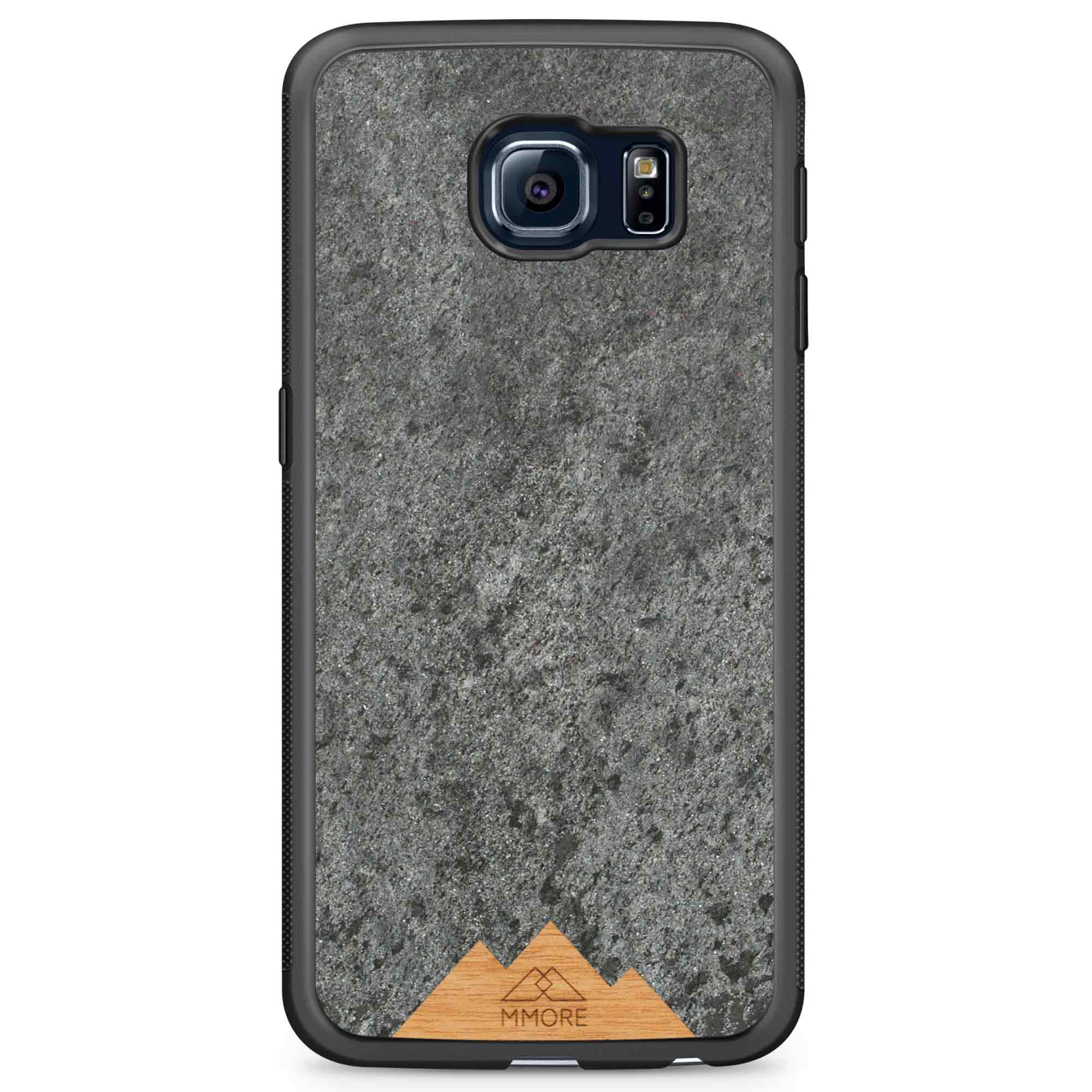 Samsung S6 Edge Funda para teléfono con marco negro Mountain Stone