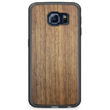 Funda de madera para teléfono Samsung S6 Edge de nogal americano