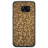 Funda de madera para teléfono Samsung S7 con estampado de guepardo