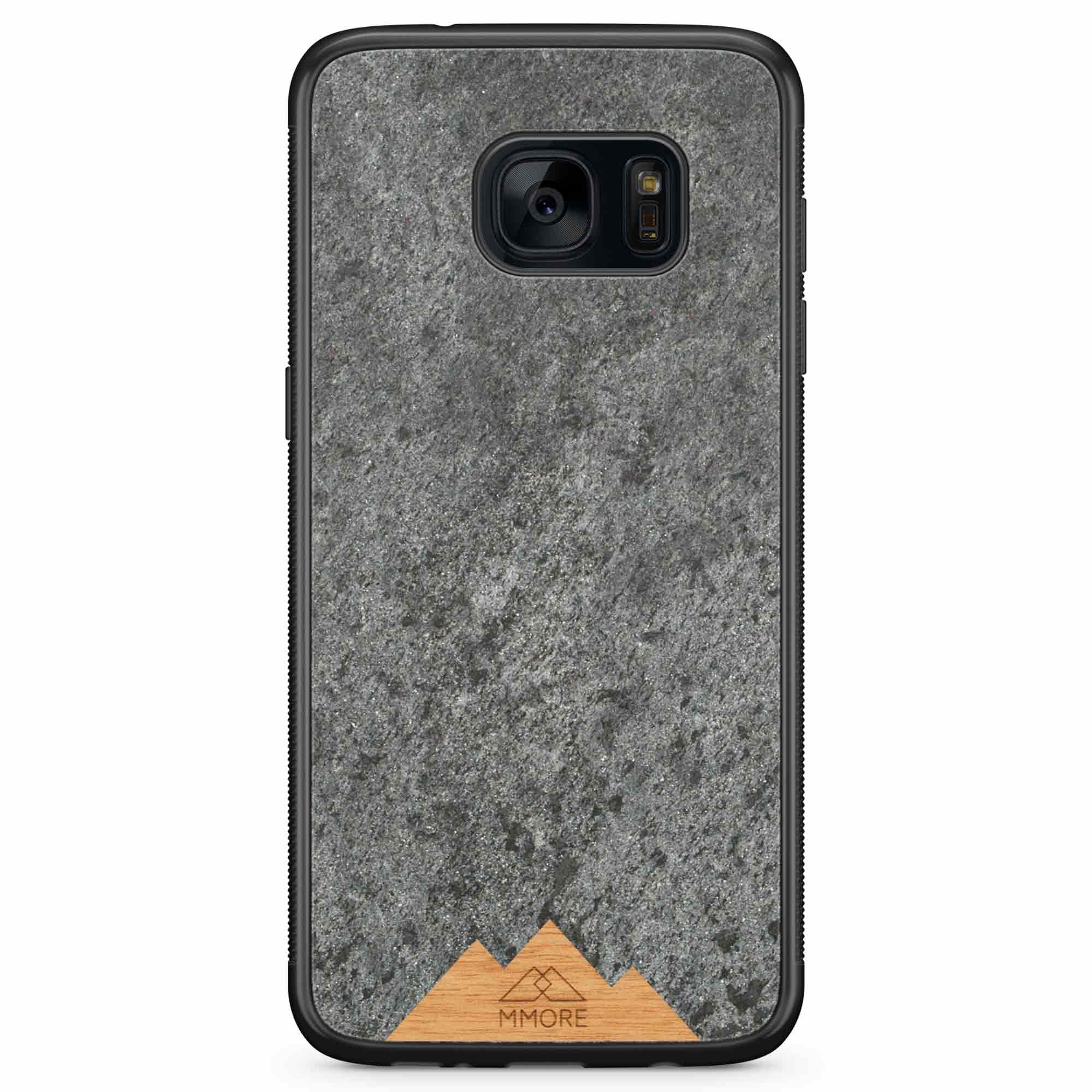 Samsung S7 Black Frame Handyhülle Mountain Stone