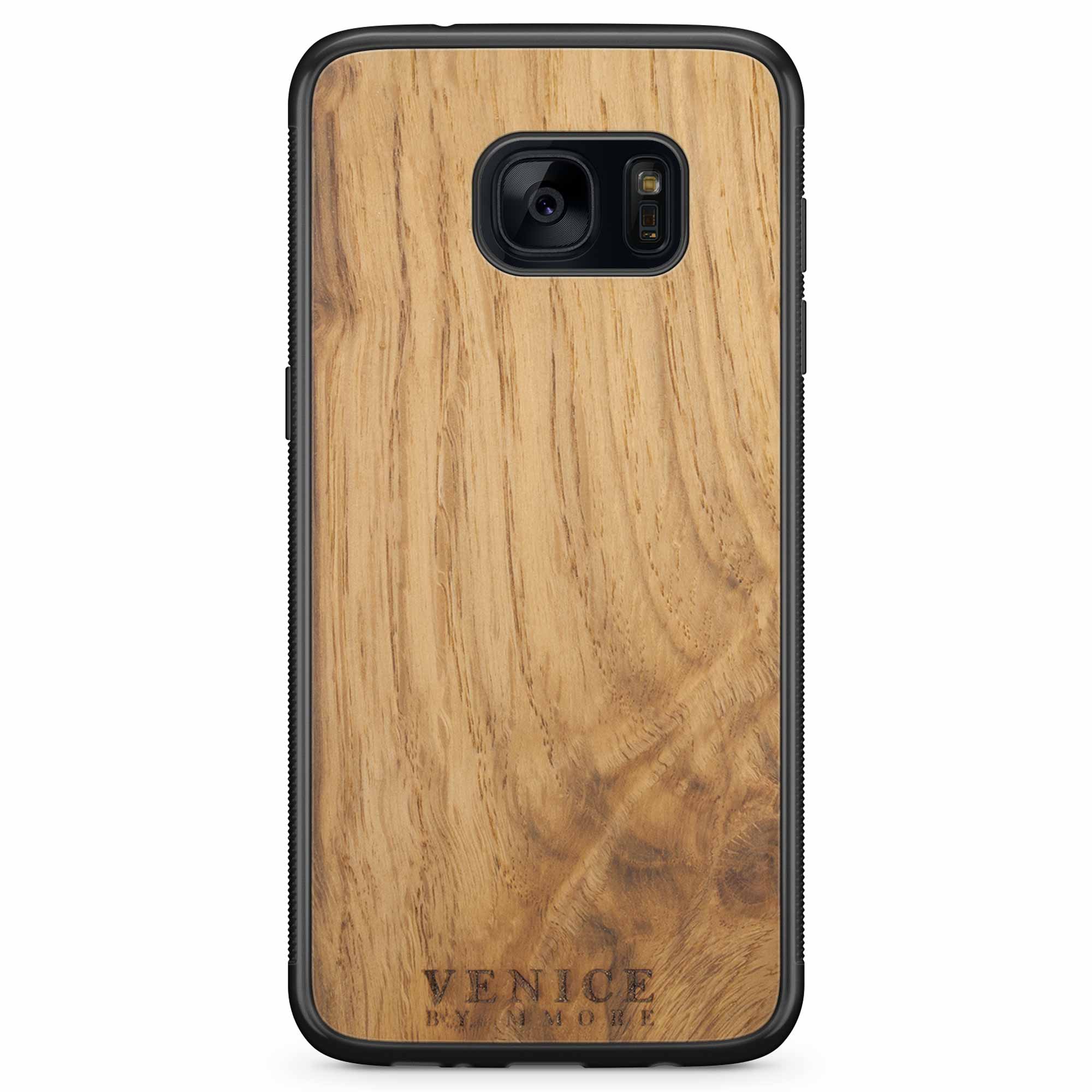 Samsung S7 Holz Handyhülle mit Venedig-Schriftzug
