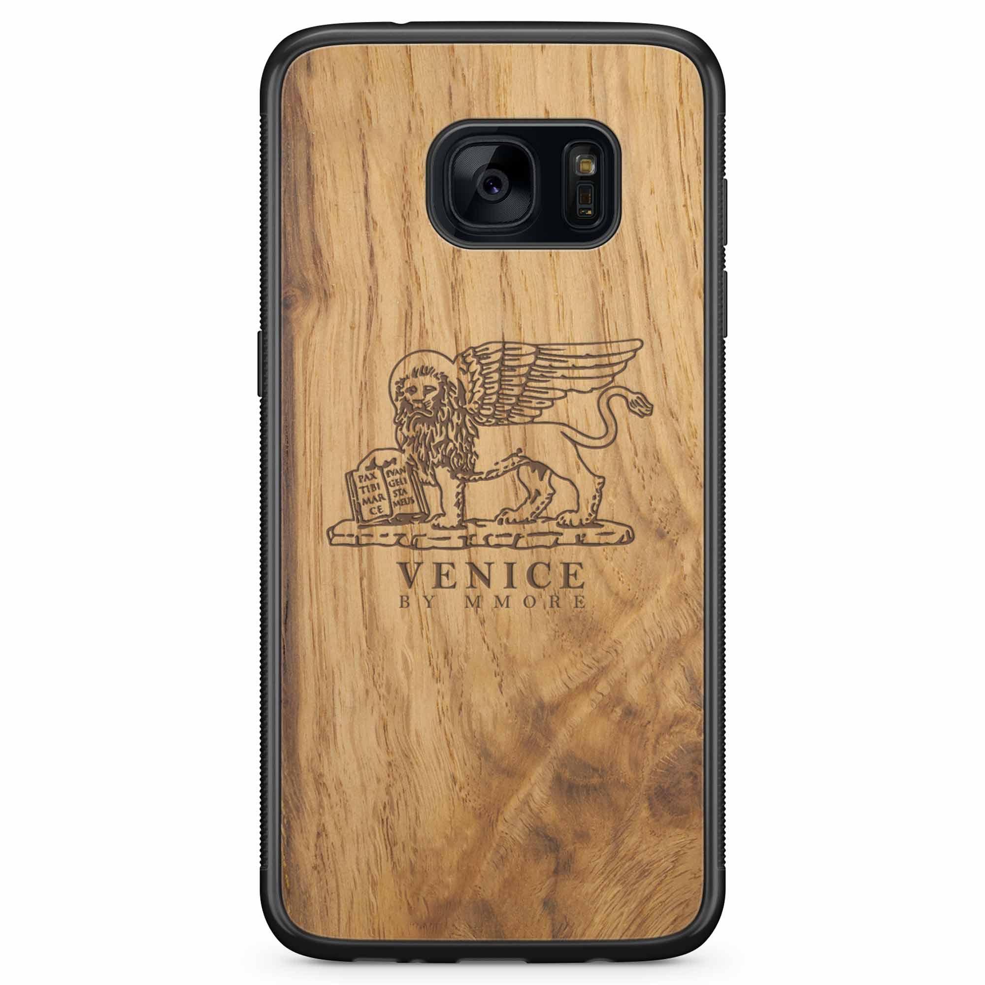 Venice Lion Samsung S7 Carcasa de madera antigua para teléfono