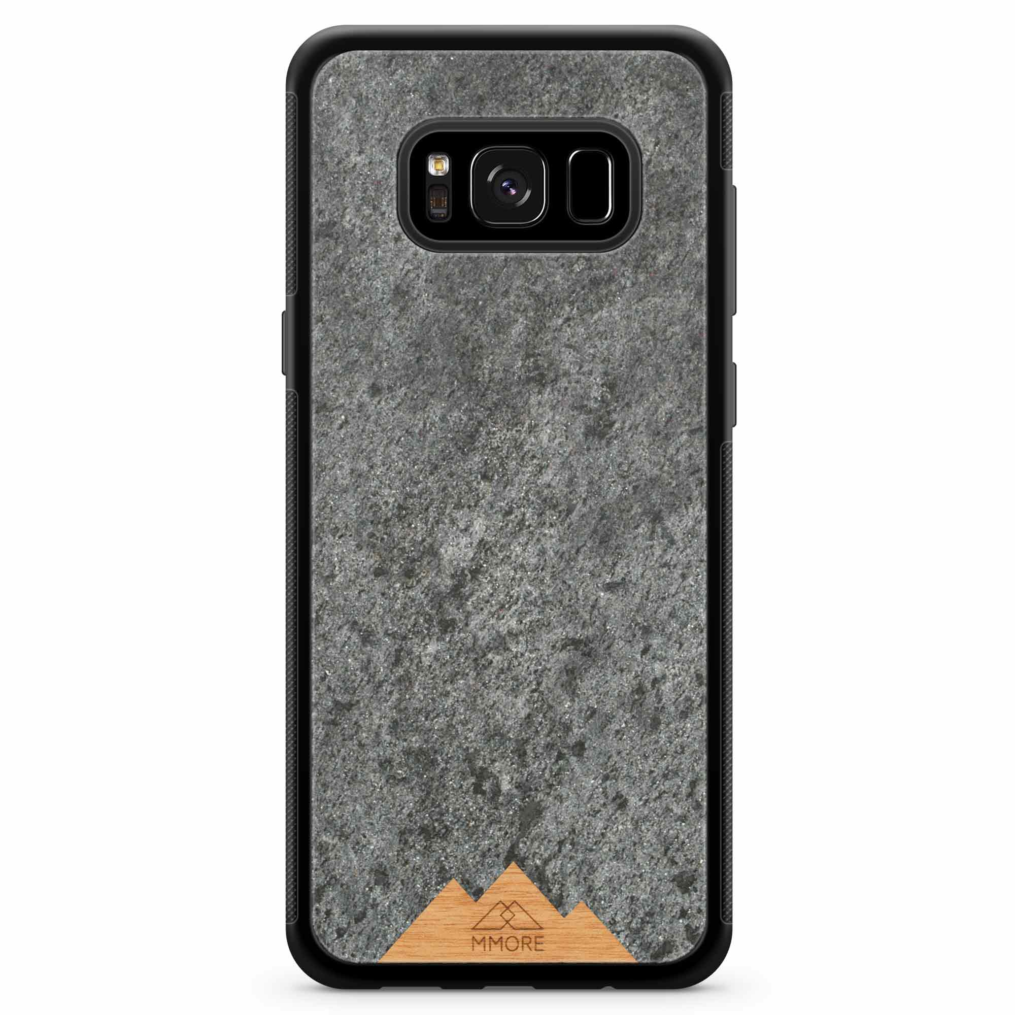 Samsung S8 Black Frame Handyhülle Mountain Stone