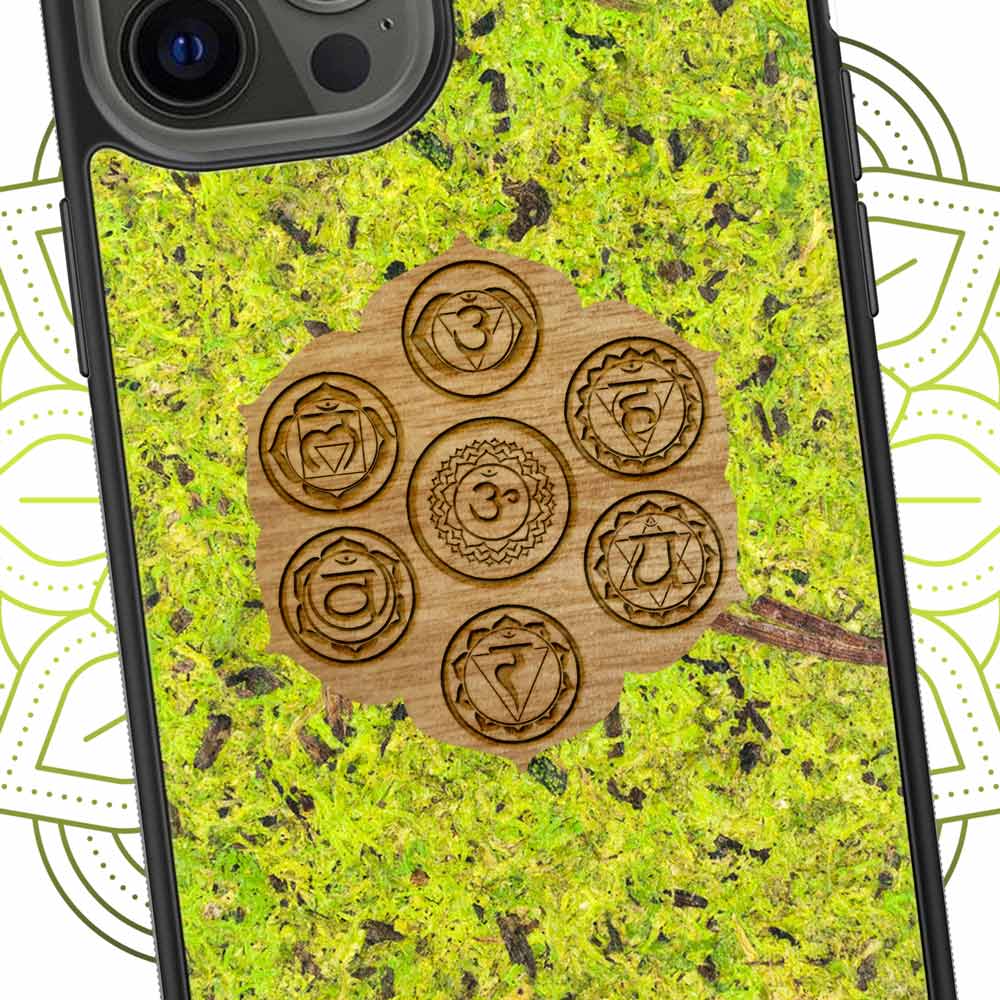 All Seven Chakras Yoga Forest Moss Phone Case Main image
