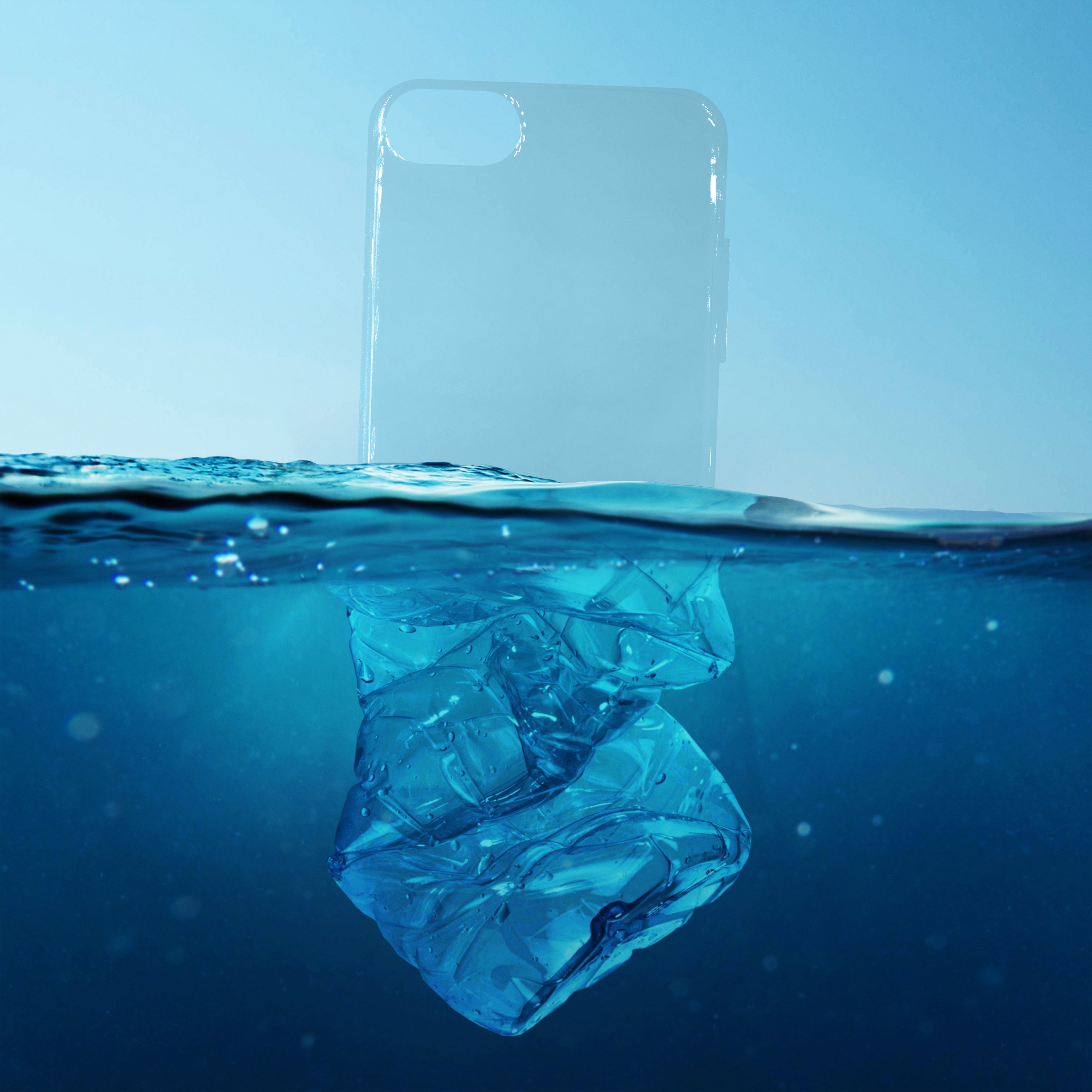 Ozeanplastik verwandelt sich in eine Handyhülle