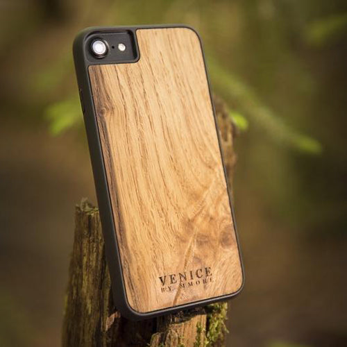 The Venice case - Minimalist lettering - Unique handmade wood case