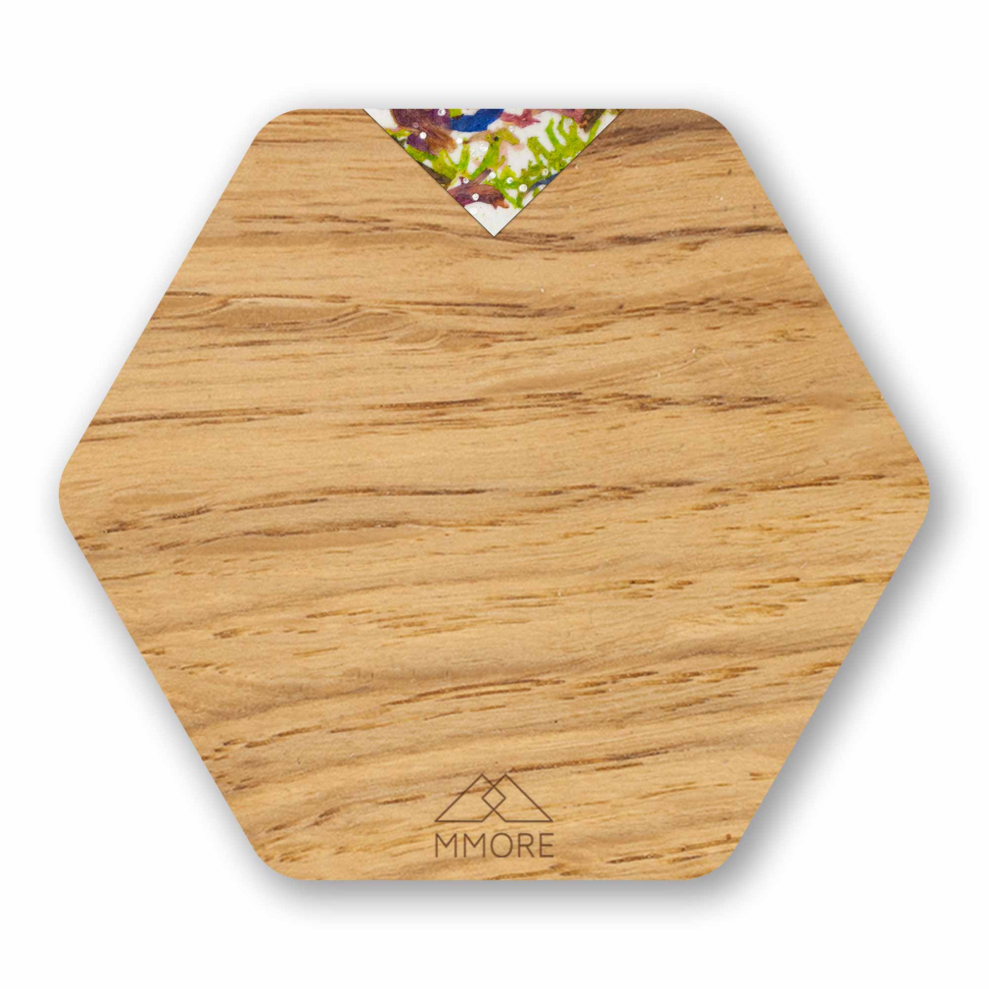 Single PERSONALIZED Wooden Coasters - Oak