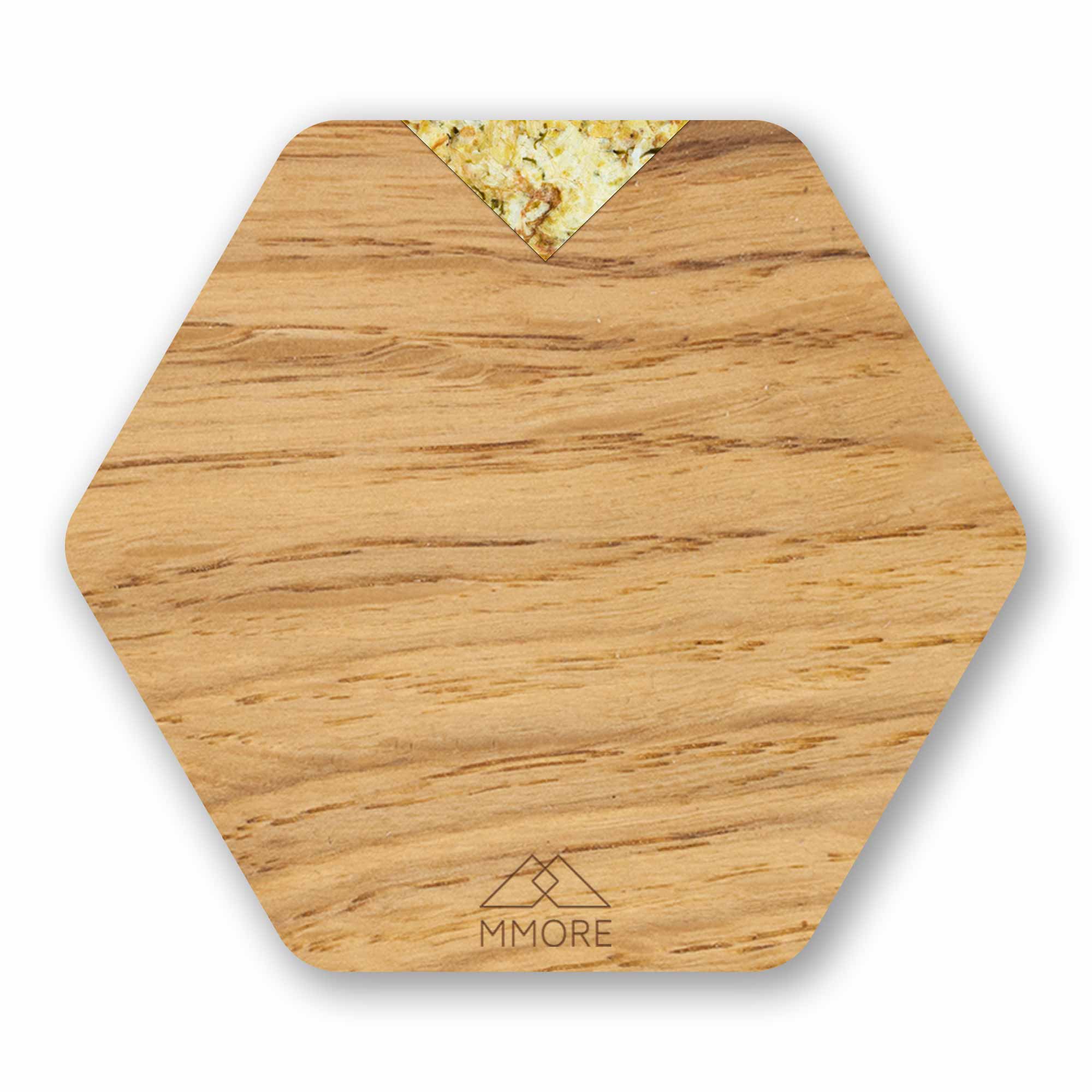 Single PERSONALIZED Wooden Coasters - Oak
