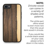 iPhone 7 Ziricote Holz mit weißen Teilen