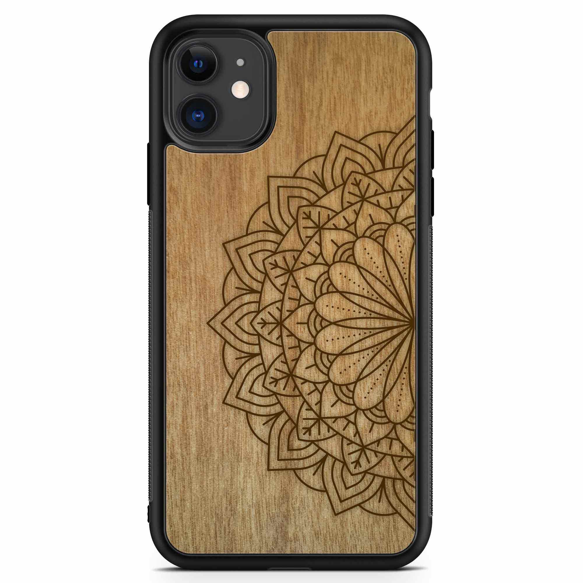 Mandala - Engraved Wood Phone Case / iPhone, Samsung, Huawei iPhone 14 Mandala - Engraved Wood Phone Case / iPhone, Samsung, Huawei iPhone 14