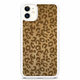Funda para teléfono blanca con estampado de guepardo para iPhone 11