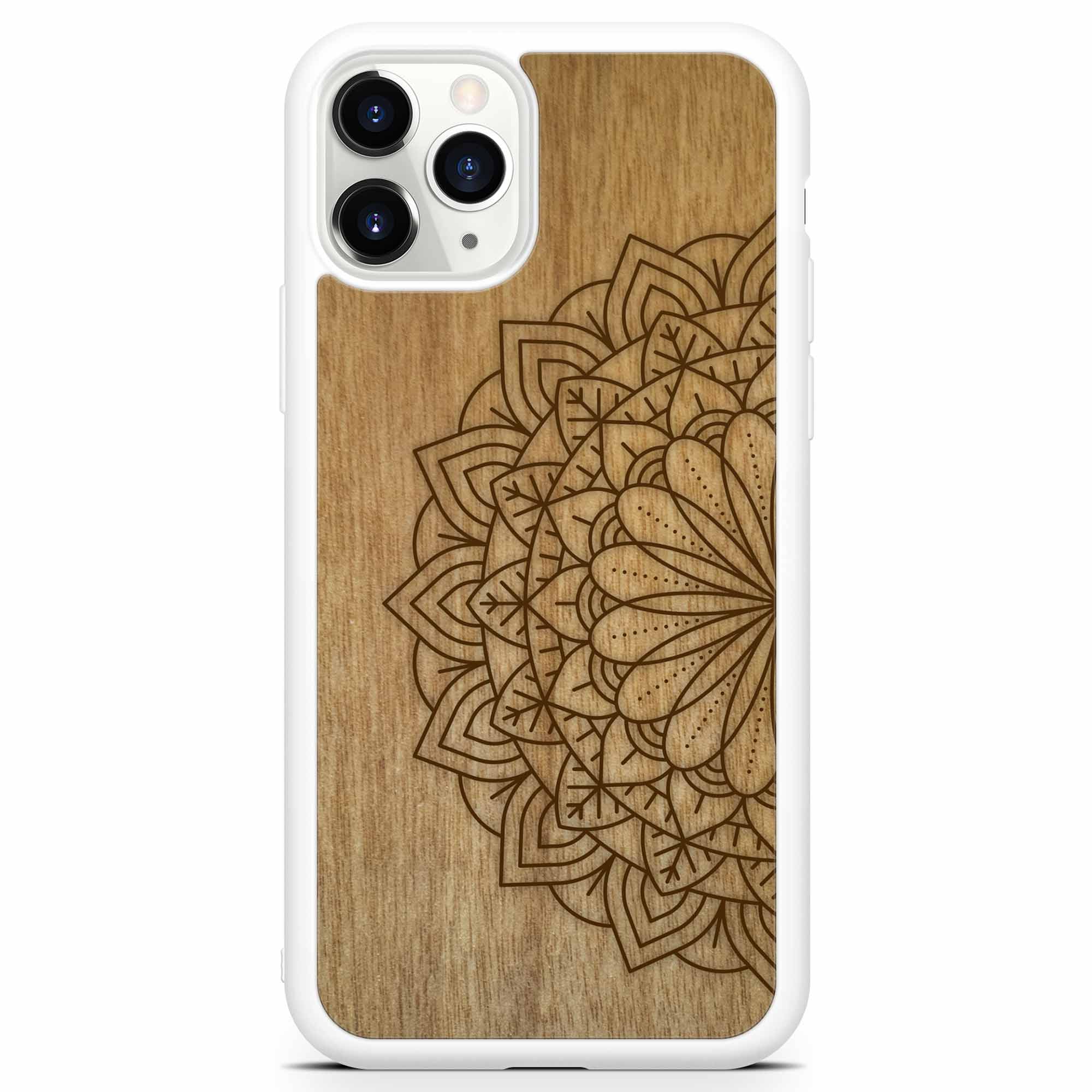 iPhone 11 Pro Max Engraved Mandala White Phone Case