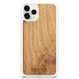 Custodia per telefono bianca in legno con scritte Venezia iPhone 11 Pro Max