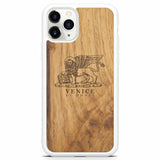 Funda para iPhone 11 Pro Venice Lion de madera antigua blanca para teléfono