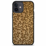 Funda para teléfono de madera con estampado de guepardo Mini para iPhone 12