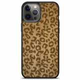 iPhone 12 Pro Max Cheetah Print Wood Phone Case