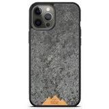 iPhone 12 Pro Handyhülle mit schwarzem Rahmen Mountain Stone