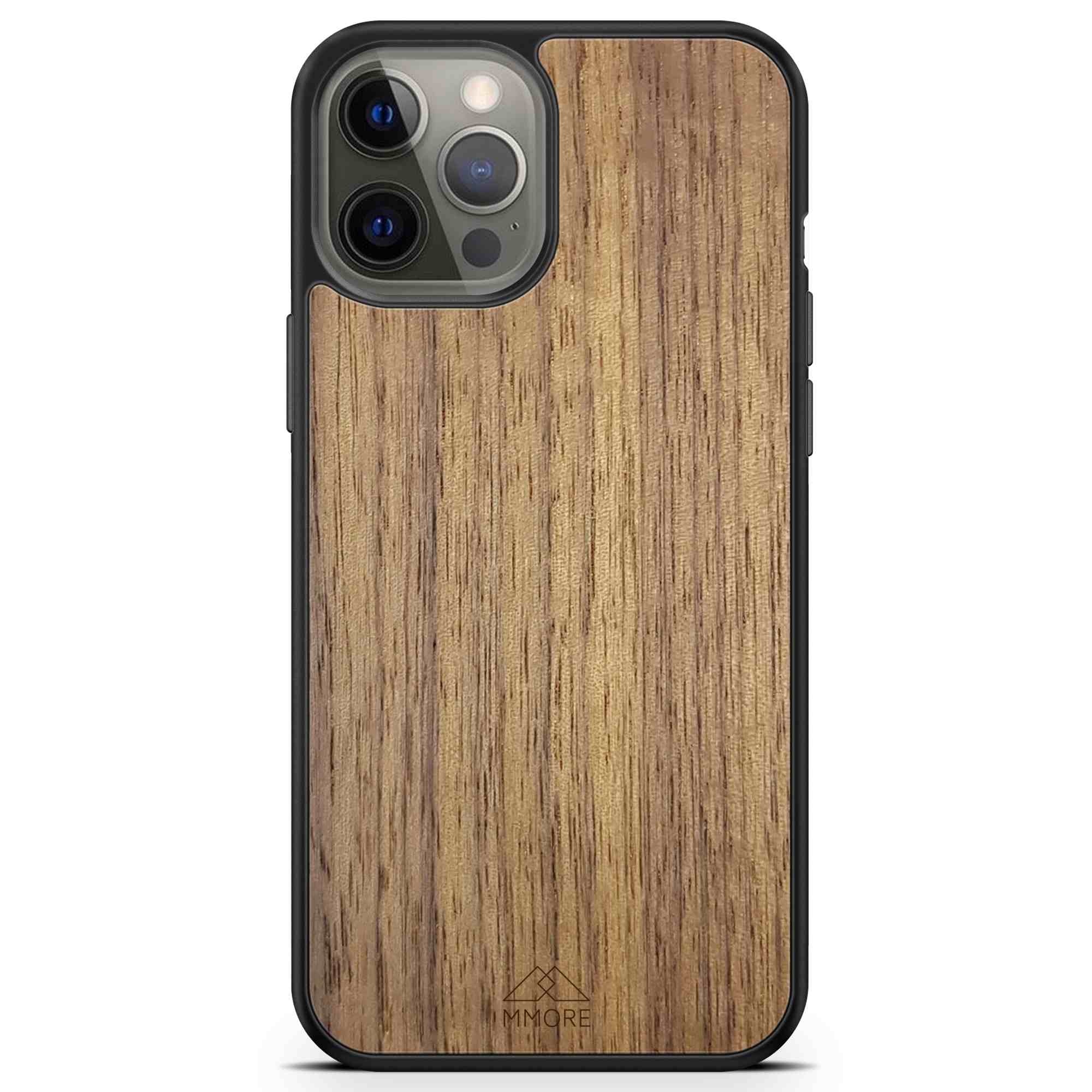 Funda para teléfono de madera de nogal americano para iPhone 12 Pro Max