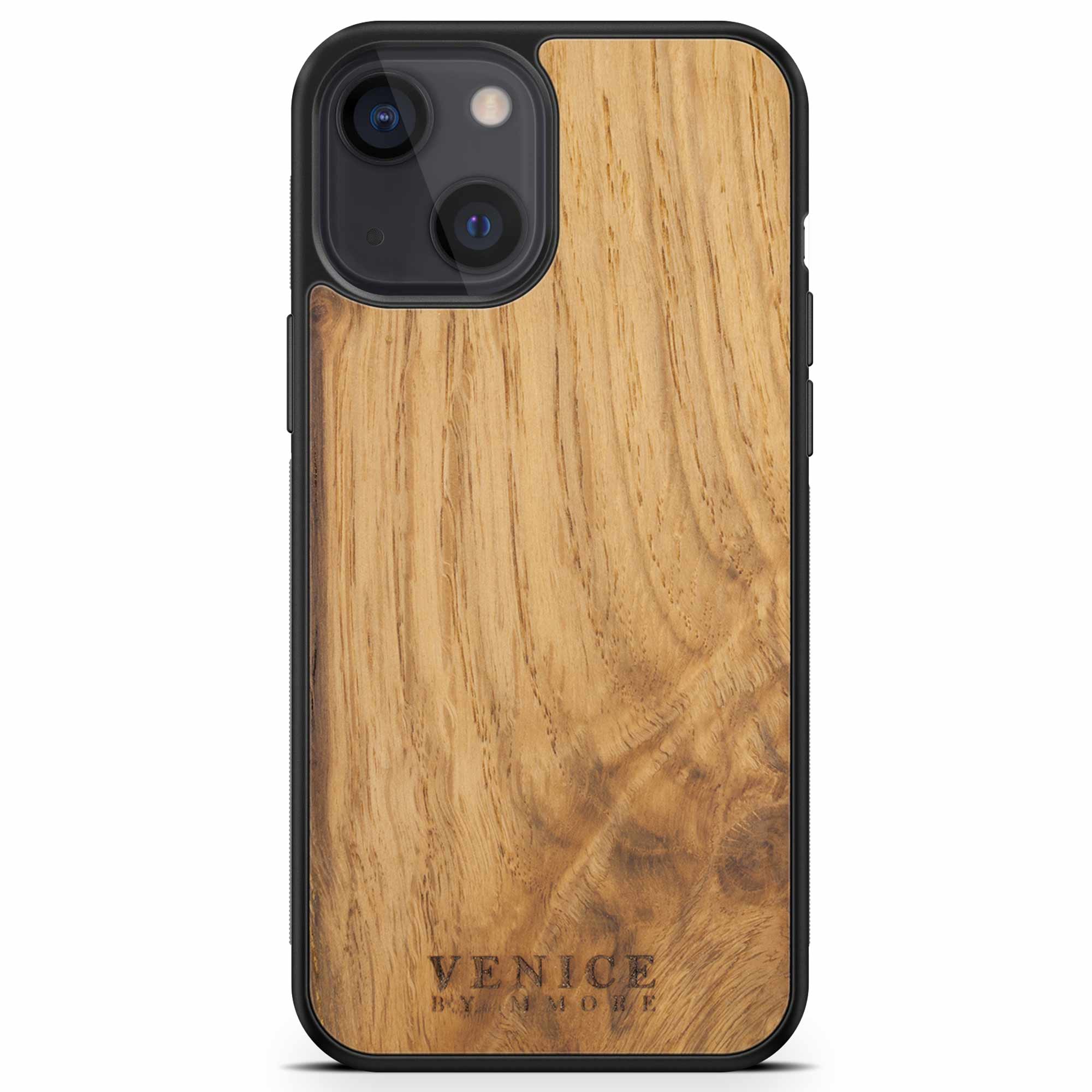 iPhone 13 Mini-Holz-Handyhülle mit Venedig-Schriftzug