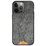 Funda para teléfono con marco negro para iPhone 1e Pro Max Mountain Stone