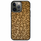 iPhone 13 Pro Max Cheetah Print Wood Phone Case