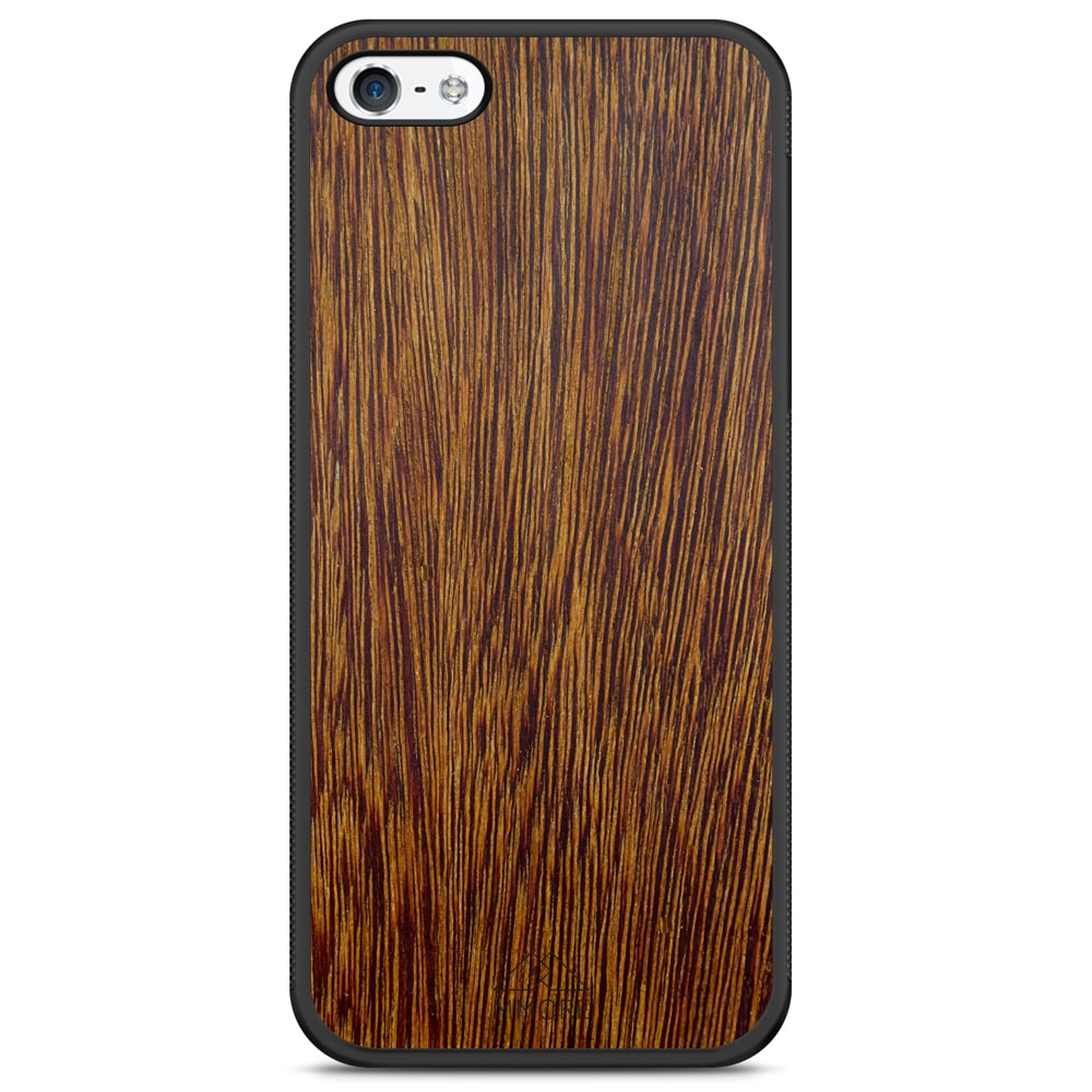 Étui de téléphone en bois Sucupira pour iPhone 5