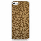 iPhone 5 Cheetah Print Wood White Phone Case