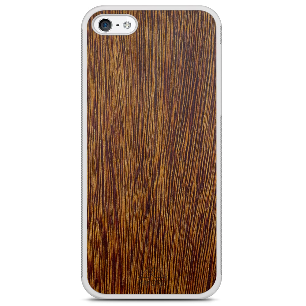 Funda para teléfono blanca de madera Sucupira para iPhone 5