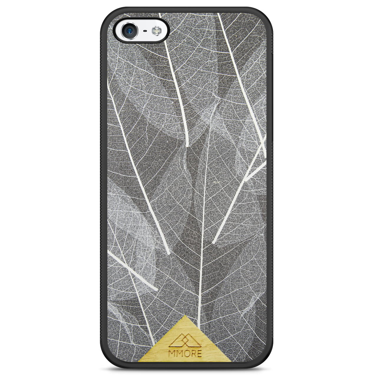iPhone 5 Black Frame Skeleton Leaves Phone Case