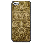 iPhone 5 Tribal Mask Wood Phone Case