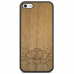 iPhone 5 Engraved Lotus Wood Phone Case